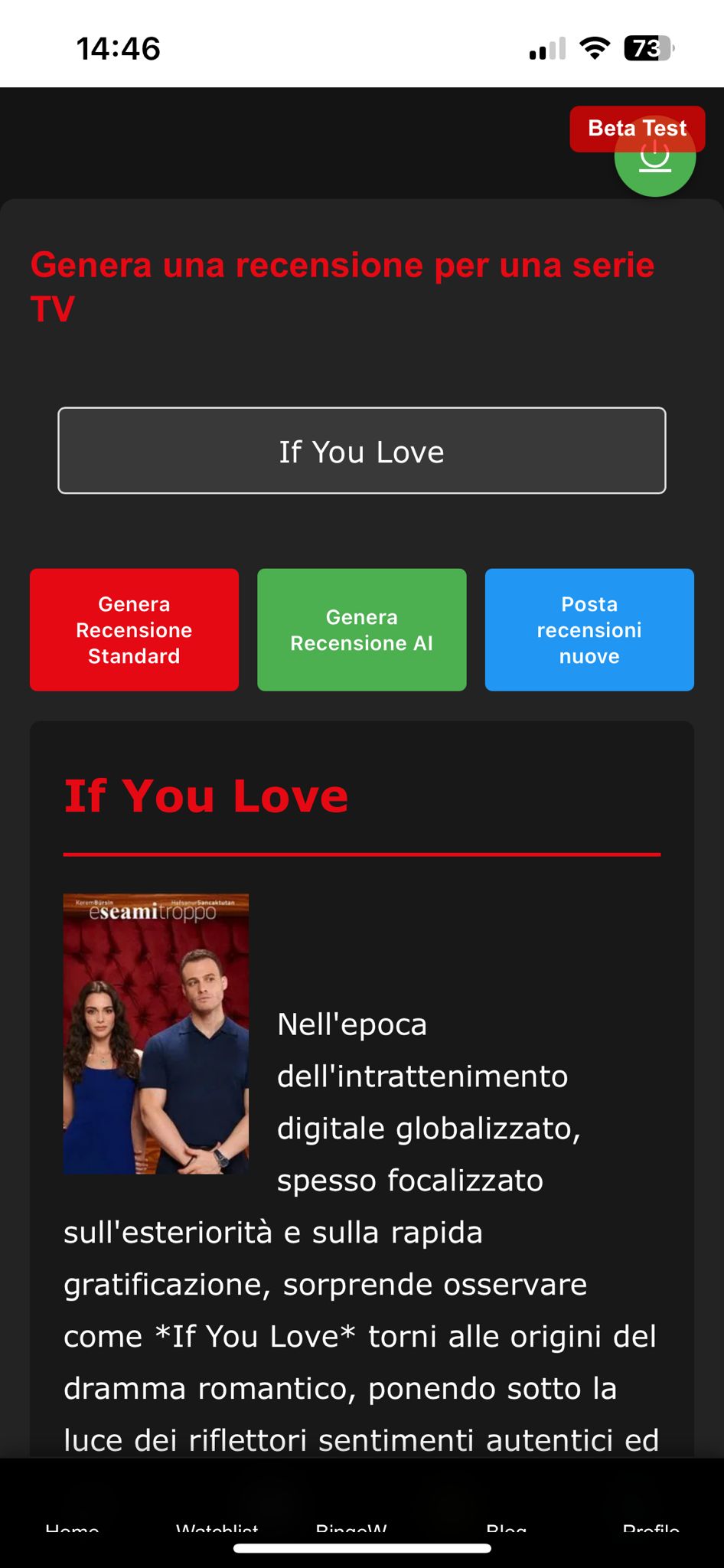 Recensione If you love